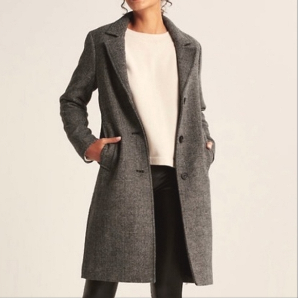 Abercrombie & Fitch Jackets & Blazers - Abercrombie & Fitch Wool Blend Dad Coat Size XS